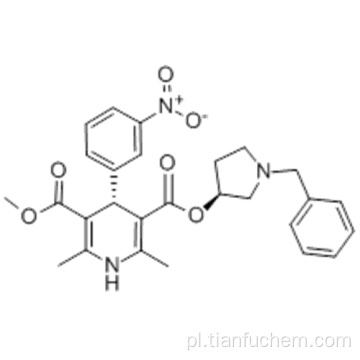 (+) - (3&#39;S, 4S) -1-benzylo-3-pirolidynylo-metylo-1,4-dihydro-2,6-dimetylo-4- (3-nitrofenylo) -3,5-pirydynodikarboksylan CAS 104713-75-9